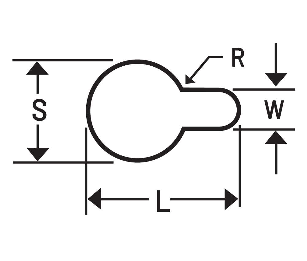 BR-Single Key Radius End Shaped Ironworker Punch