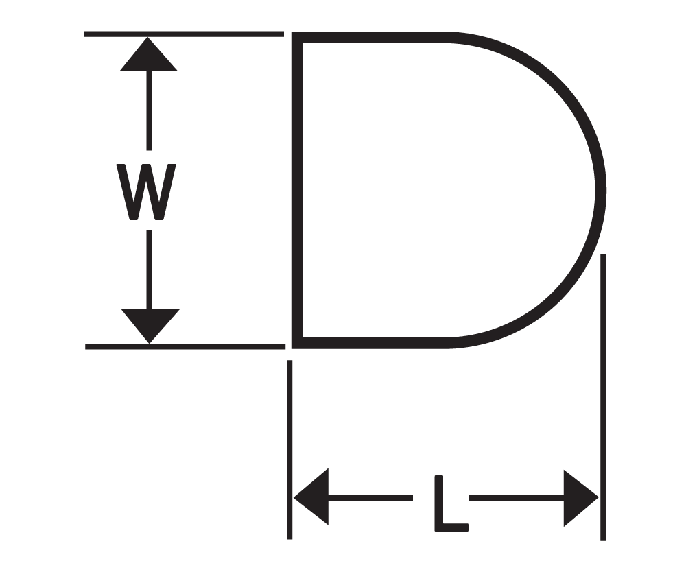 D-Half Oblong Shaped Ironworker Punch