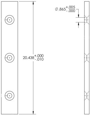 Mubea 20-7/16 Flat Bar Shear Blade - Image 1