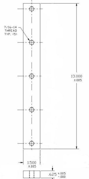 Pirahna 13" Flat Bar Blade - Image 1