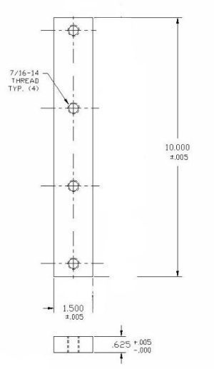 Pirahna 10" Flat Bar Blade - Image 1