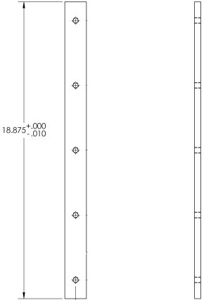 Kingsland Flat Bar Shear Blade 18.875" x 1-3/8" x .400" - Image 1