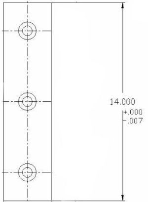 Kingsland Flat Bar Shear Blade 14" x 3.385" x .875" (2 req. Price each) - Image 1