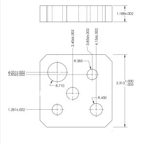 Ficep Angle Shear Blade Square 1/2" Radius Corners - Image 1