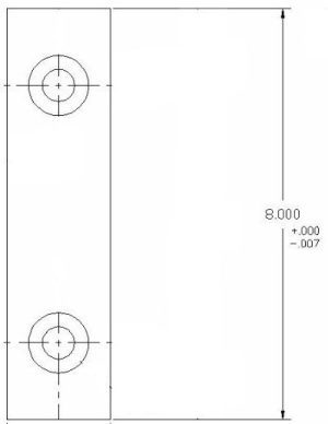 Kingsland Flat Bar Shear Blade 8" x 2" x 0.625" (2 req. Price each) - Image 1
